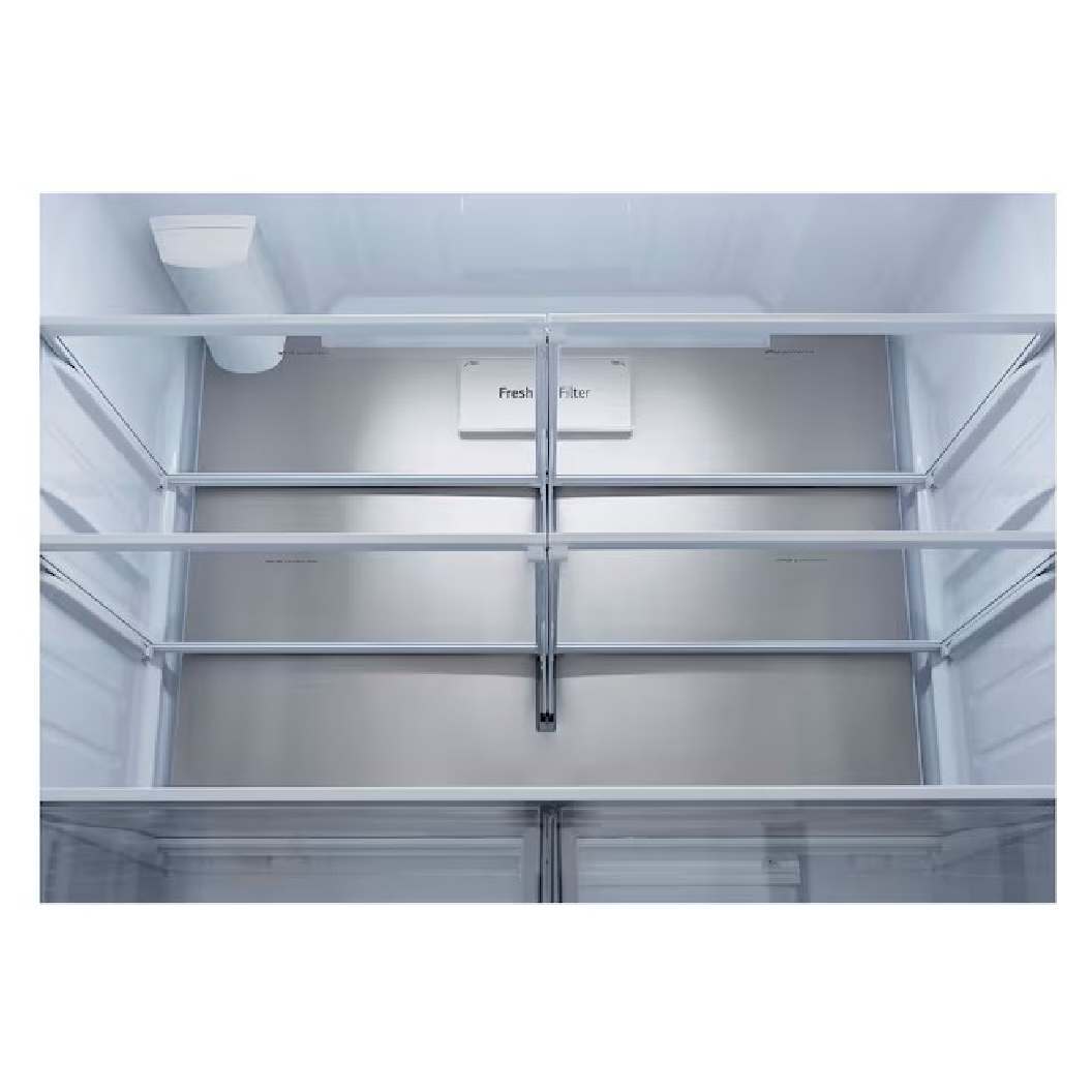 Réfrigérateur porte française à profondeur comptoir 36 po, 27 pi³ 3 portes Inox noir