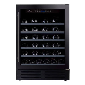 Cellier 24 po, 46 bouteilles Noir - Gamme Black Pearl avec Wi-Fi