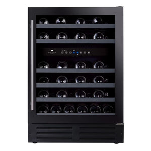 Cellier 24 po, 46 bouteilles Noir - Gamme Black Pearl avec Wi-Fi