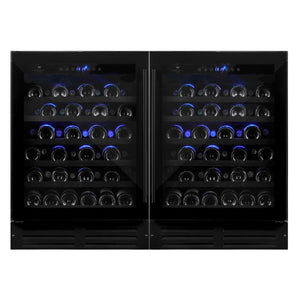 Cellier 47 po, 92 bouteilles Noir - Gamme Black Pearl avec Wi-Fi
