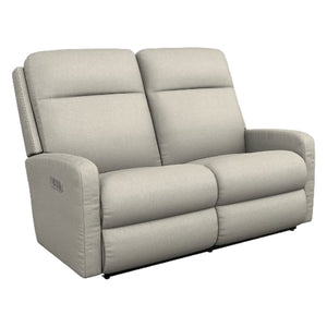 Causeuse inclinable motorisée en tissu beige avec soutien lombaire - Finley