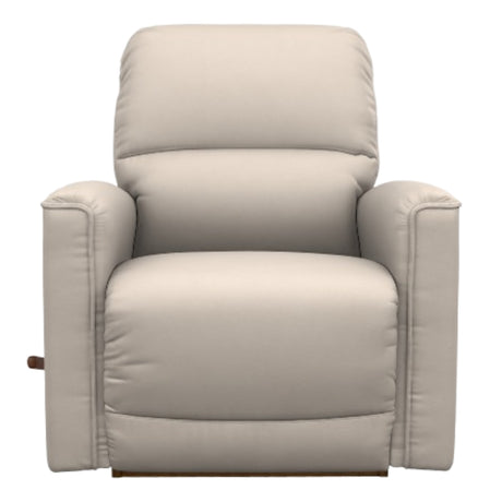 Fauteuil berçant et inclinable en cuir beige - Cade
