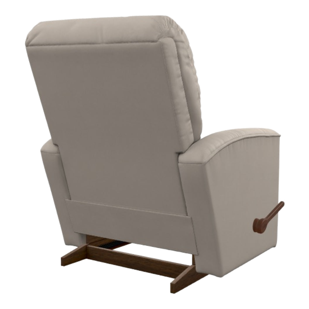Fauteuil berçant et inclinable en cuir beige - Cade
