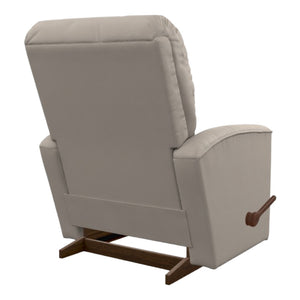 Fauteuil berçant et inclinable en cuir beige - Cade