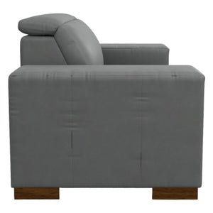 Fauteuil inclinable motorisé zéro gravité en cuir gris avec port USB intégré - Armitage
