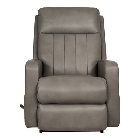 Fauteuil berçant et inclinable en cuir gris - Finley