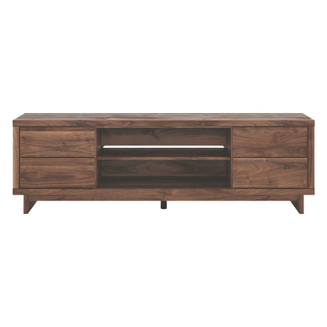 Meuble de télévision XL en bois/MDF brun avec 4 tiroirs - Zadilyn