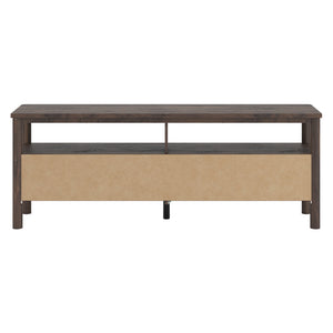 Meuble de télévision XL en bois/placage brun avec 2 tiroirs - Cadmori