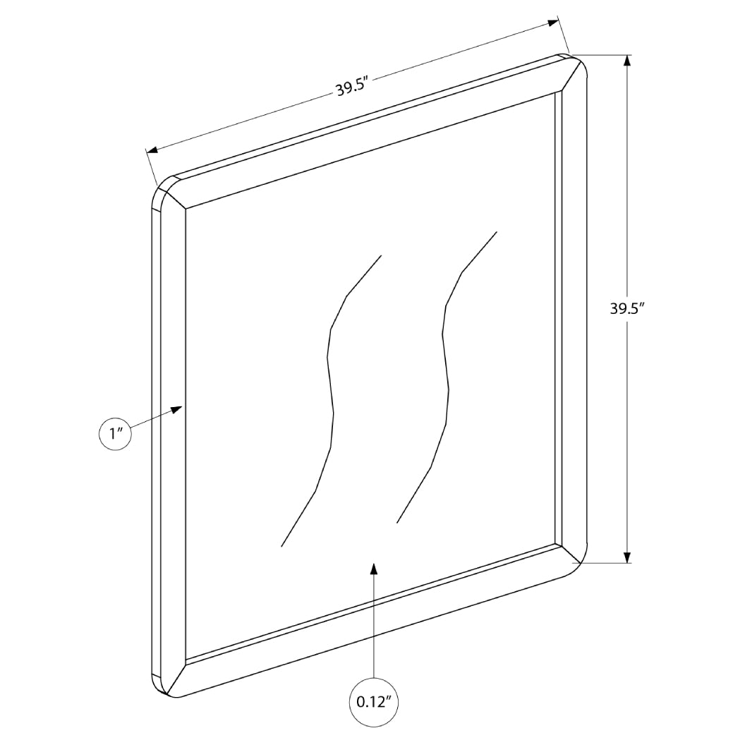 Miroir de bureau en bois/MDF brun noyer - I 5232