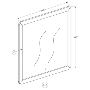 Miroir de bureau en bois/MDF brun noyer - I 5232