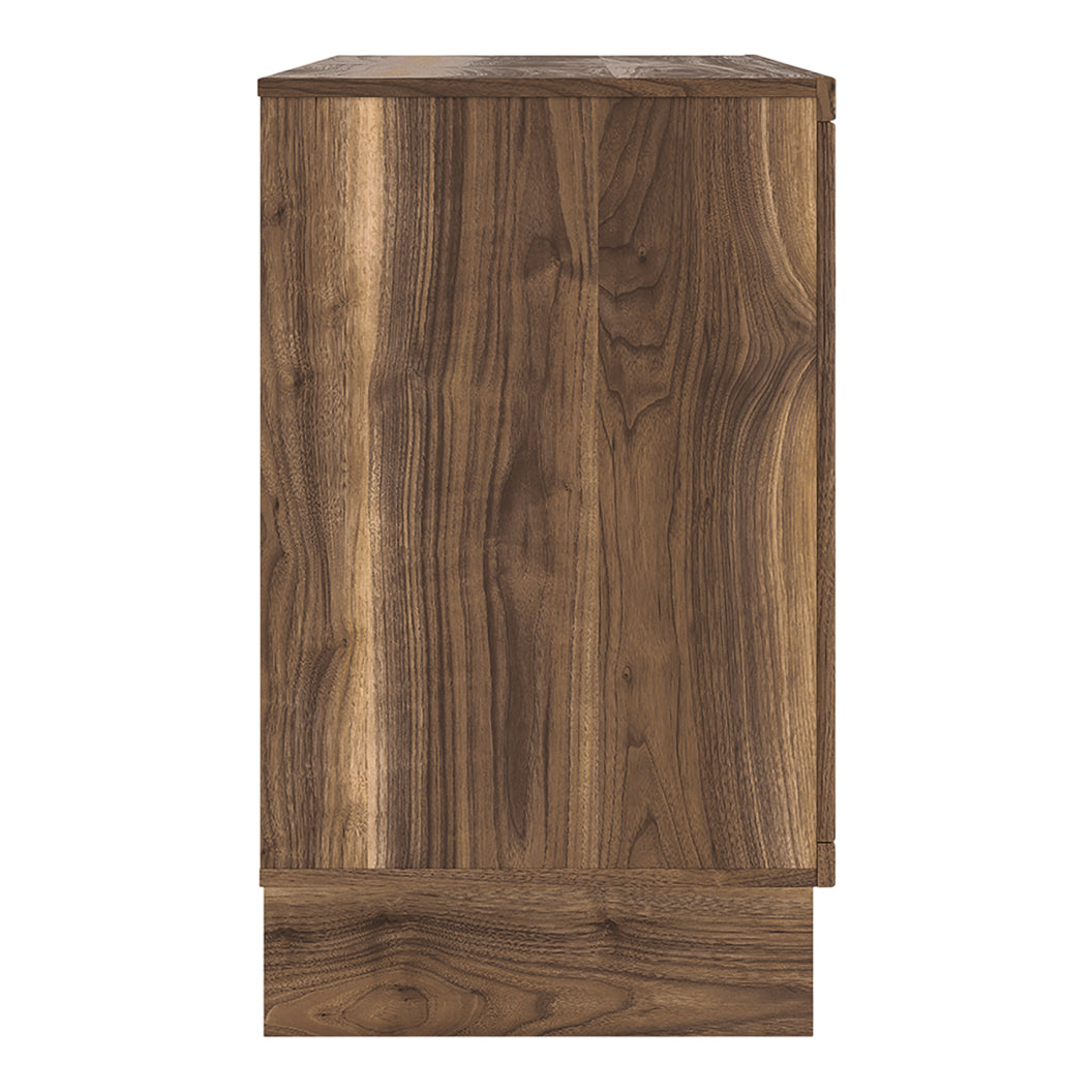 Bureau à 6 tiroirs en bois/MDF brun noyer - Chirason