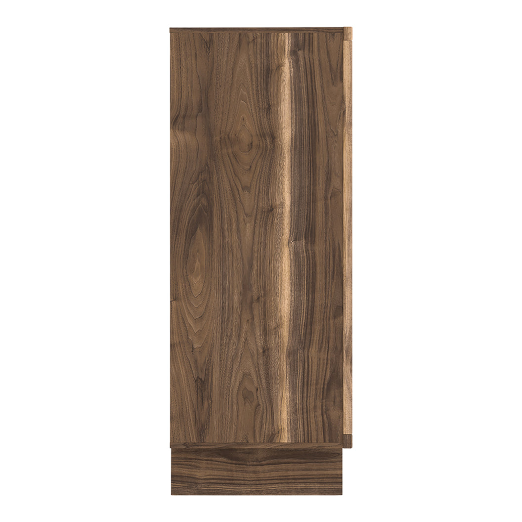 Commode à 5 tiroirs en bois/MDF brun noyer - Chirason