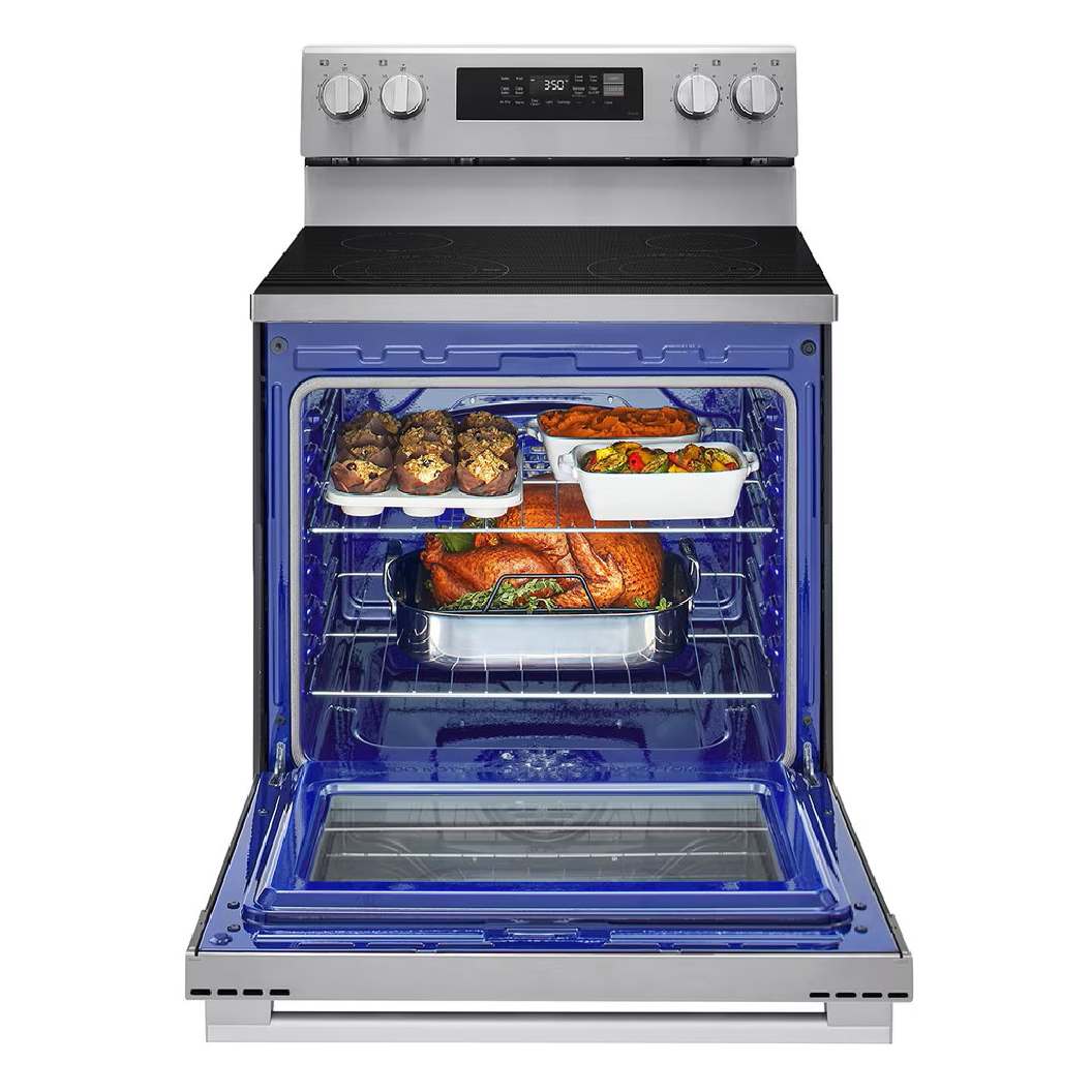 Cuisinière électrique 30 po, 6,3 pi³ Inox avec convection ProBake® et Air Fry