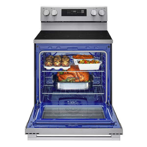 Cuisinière électrique 30 po, 6,3 pi³ Inox avec convection ProBake® et Air Fry