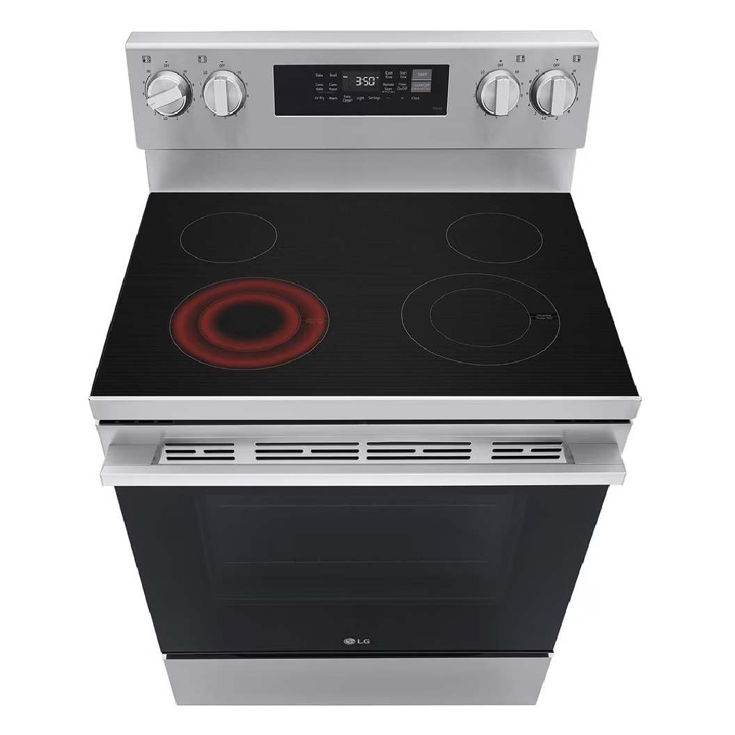 Cuisinière électrique 30 po, 6,3 pi³ Inox avec convection ProBake® et Air Fry