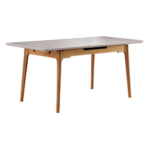 Table de salle à manger extensible en pierre frittée crème - Valencia