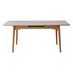 Table de salle à manger extensible en pierre frittée crème - Valencia