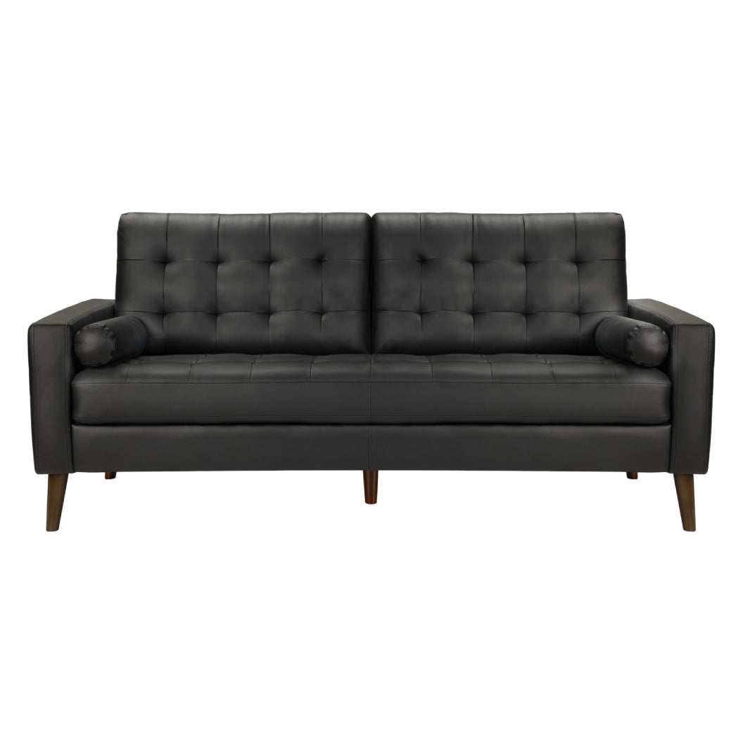 Sofa condo aspect cuir ou en tissu avec 2 coussins - 8J13A95-8J13L17