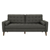 Sofa condo en tissu ou aspect cuir avec coussins