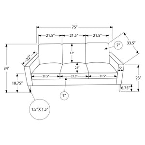 Sofa aspect cuir et en tissu - 8J33A02-8J33L19