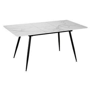 Table de salle à manger extensible en pierre frittée et métal - I 1132-1133