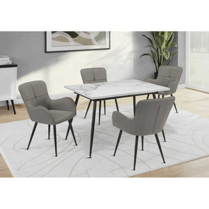 Table de salle à manger extensible en pierre frittée et métal - I 1132-1133