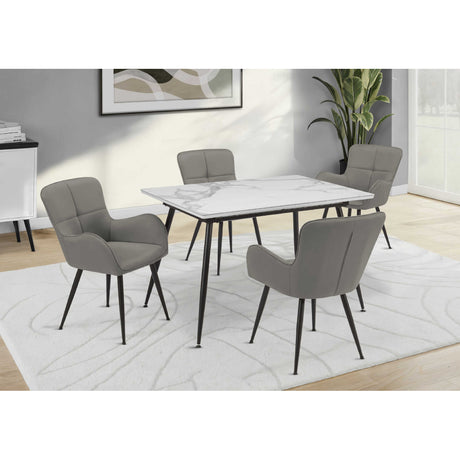 Table de salle à manger extensible en pierre frittée et métal - I 1132-1133