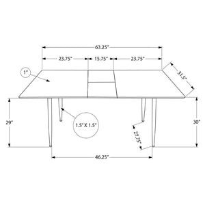 Table de salle à manger extensible en pierre frittée et métal - I 1132-1133