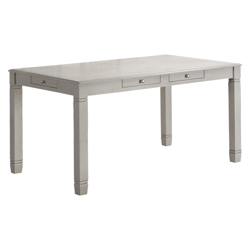 Table de salle à manger rectangulaire en bois/placage gris antique - I 1255