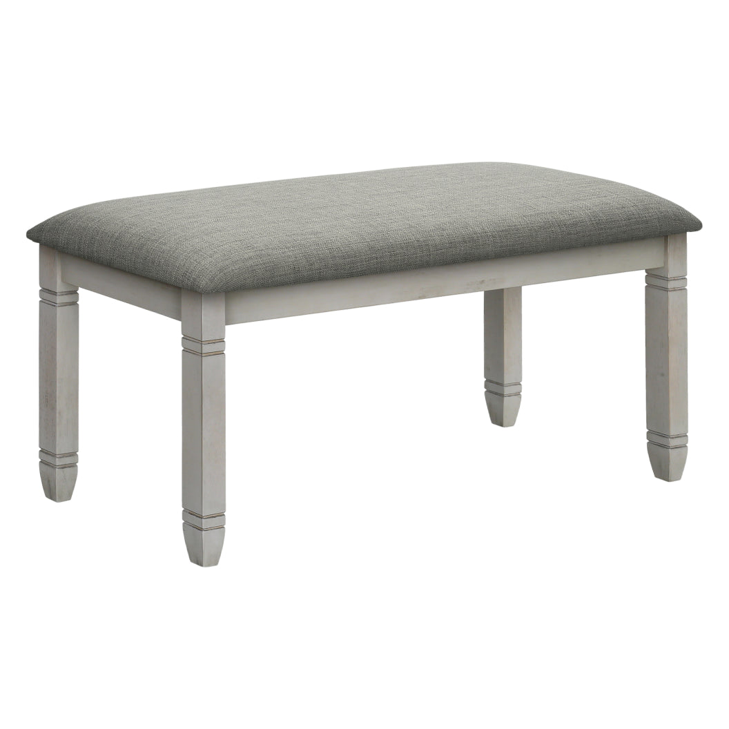 Banc de salle à manger rembourré en tissu gris - I 1257