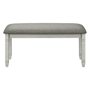 Banc de salle à manger rembourré en tissu gris - I 1257
