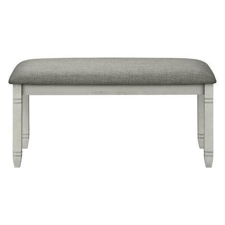 Banc de salle à manger rembourré en tissu gris - I 1257