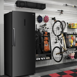 Réfrigérateur/congélateur convertible 33 po, 21,2 pi³ Acier noir