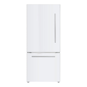 Réfrigérateur à congélateur inférieur 30 po, 18 pi³ Blanc ou Inox avec technologie Inverter