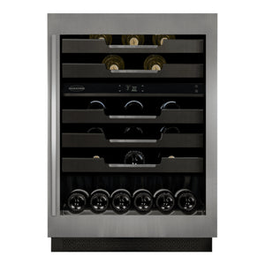 Cellier à vin 24 po, 52 bouteilles Inox à 2 zones - Authentik