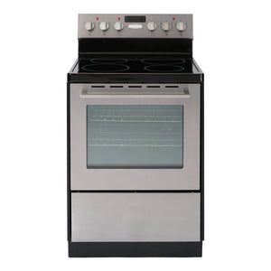 Cuisinière électrique 24 po, 2,7 pi³ Inox avec vitrocéramique Schott Ceran®