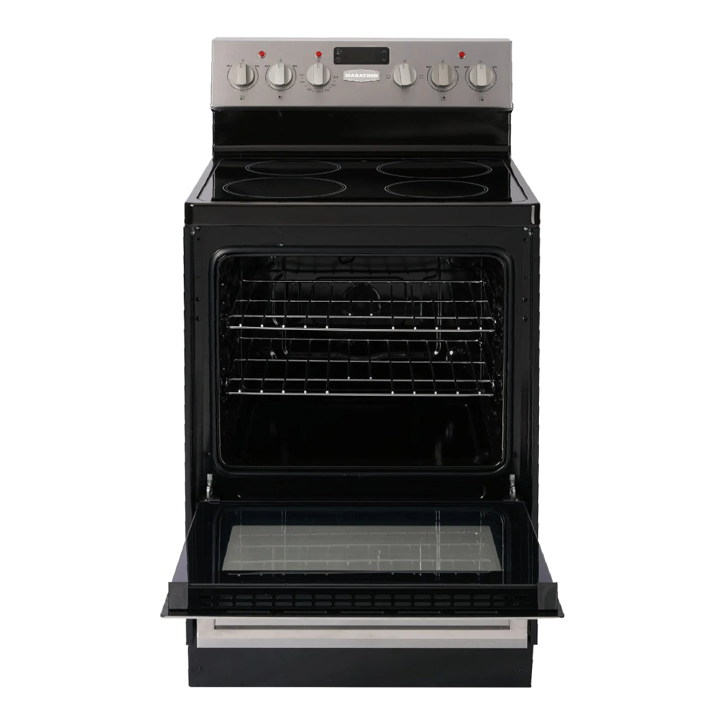 Cuisinière électrique 24 po, 2,7 pi³ Inox avec vitrocéramique Schott Ceran®