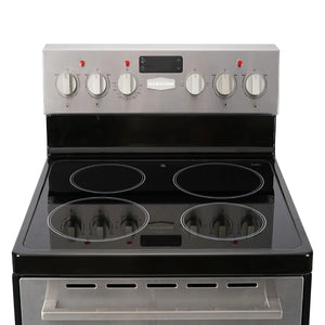 Cuisinière électrique 24 po, 2,7 pi³ Inox avec vitrocéramique Schott Ceran®