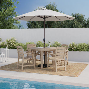 Table à manger extérieure en plastique recyclé - T05