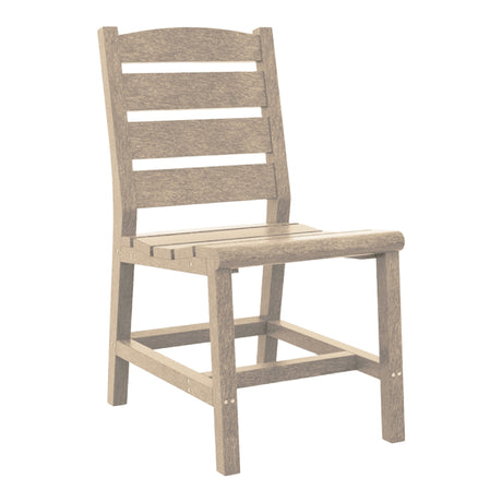 Chaise de salle à manger extérieure en plastique recyclé - Napa C321