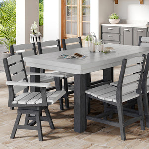 Table à manger extérieure en plastique recyclé - Napa T301-T302