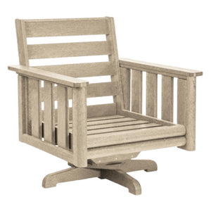 Fauteuil extérieur pivotant en plastique recyclé - Stratford DSF264
