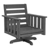 Fauteuil extérieur pivotant en plastique recyclé - Stratford DSF264