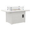Table extérieure en plastique recyclé avec foyer Crystal Fire Plus - FT01