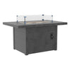 Table extérieure en plastique recyclé avec foyer Crystal Fire Plus - FT01