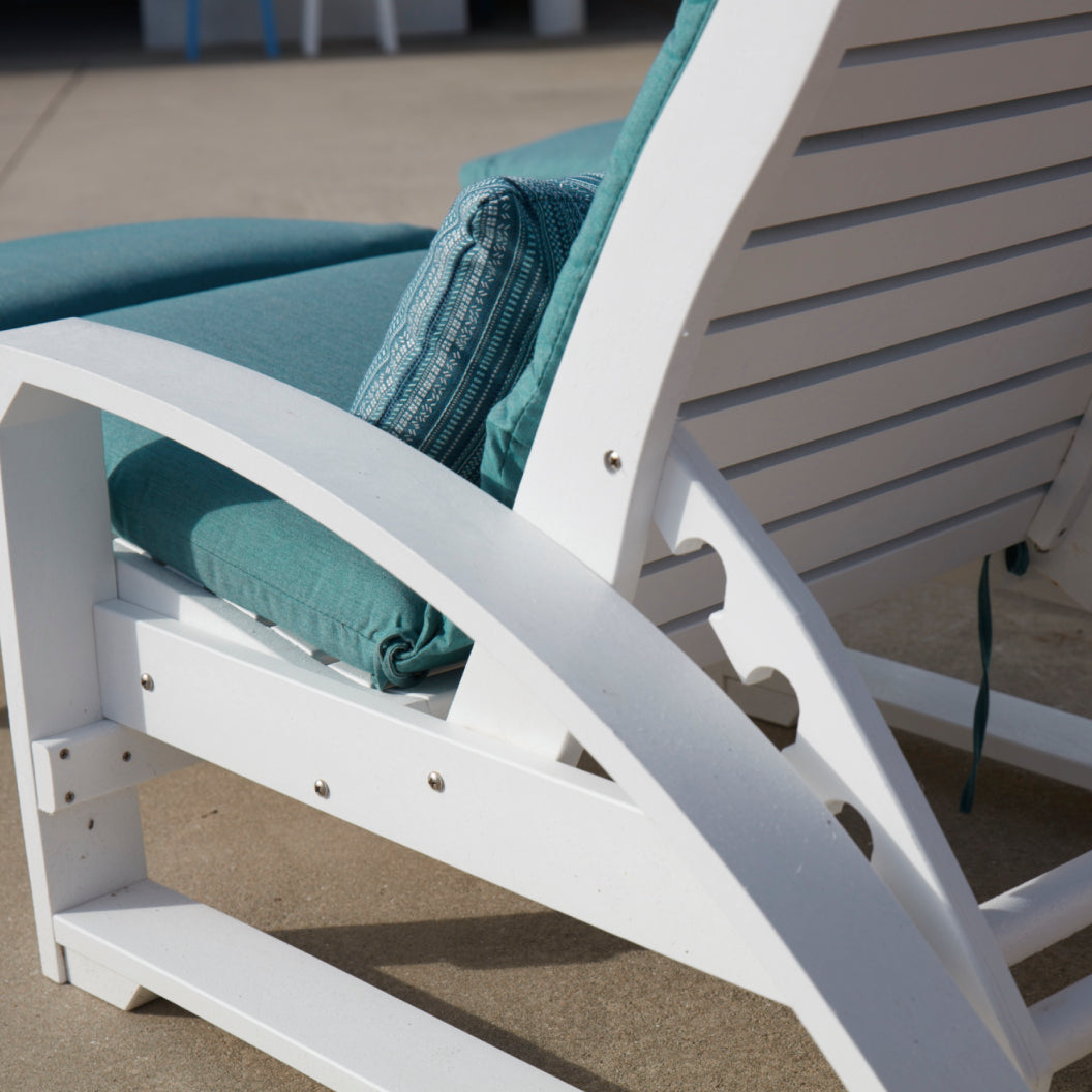 Chaise longue extérieure en plastique recyclé - St-Tropez L38