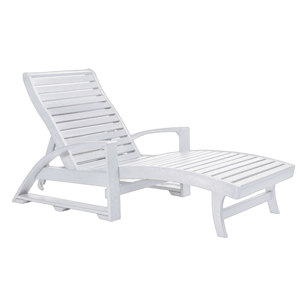 Chaise longue extérieure en plastique recyclé - St-Tropez L38