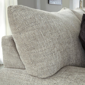 Sectionnel 2 pièces en tissu gris pâle avec chaise longue - Megginson