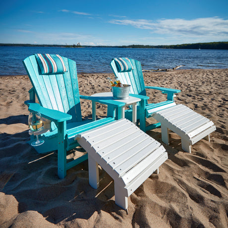 Repose-pieds extérieur en plastique recyclé - Premium F04