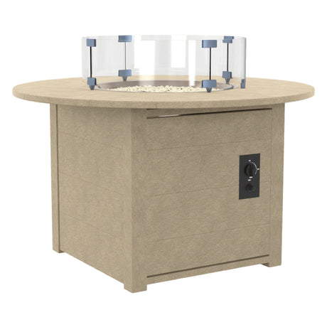 Table extérieure en plastique recyclé avec foyer Crystal Fire Plus - FT02